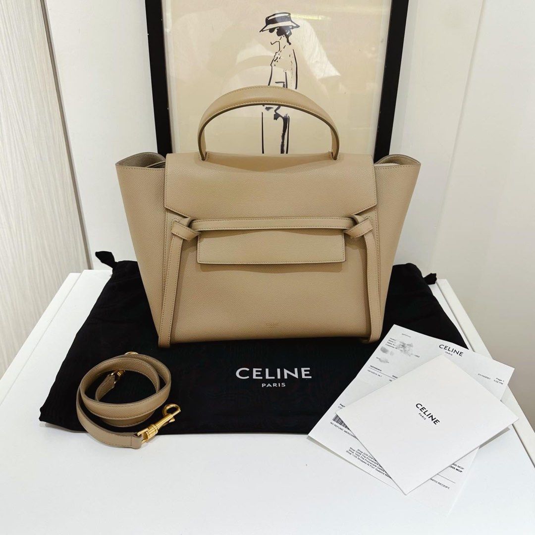 Celine Pico Belt Bag in Beige, Luxury, Bags & Wallets on Carousell
