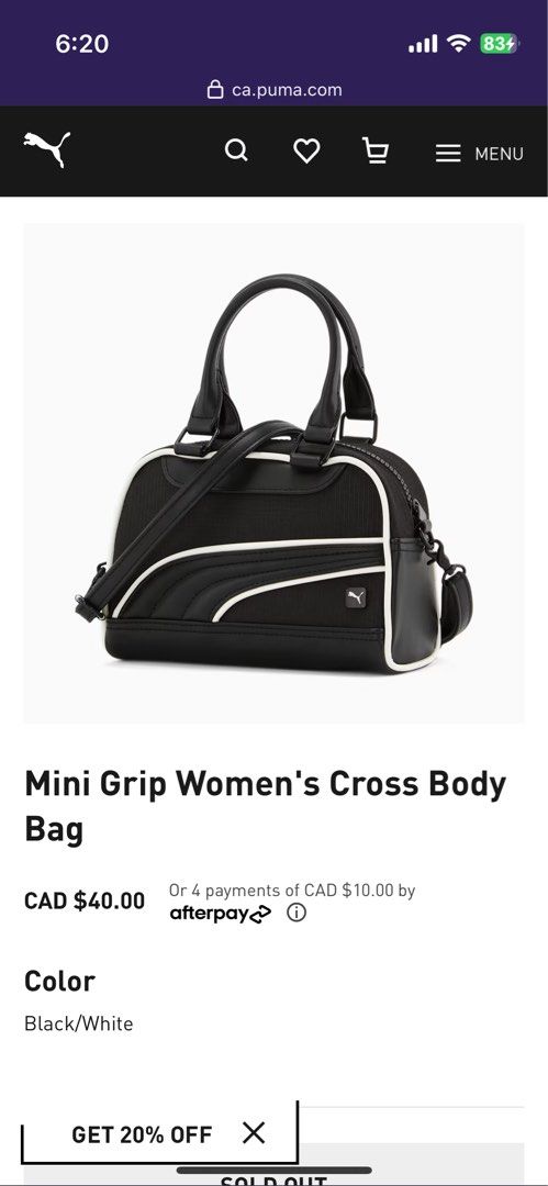 Puma Mini Grip Women's Cross Body Bag, Black Traditional