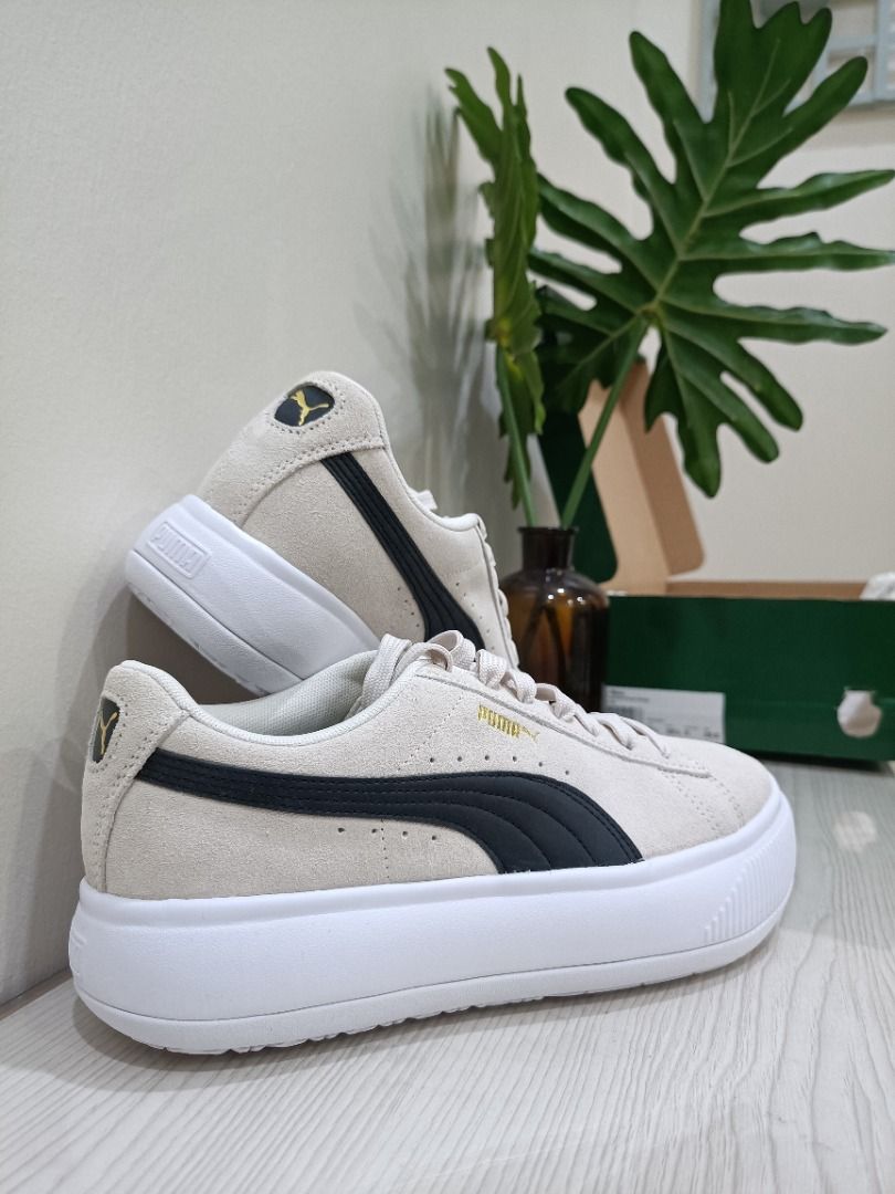Womens grey discount puma suede trainers