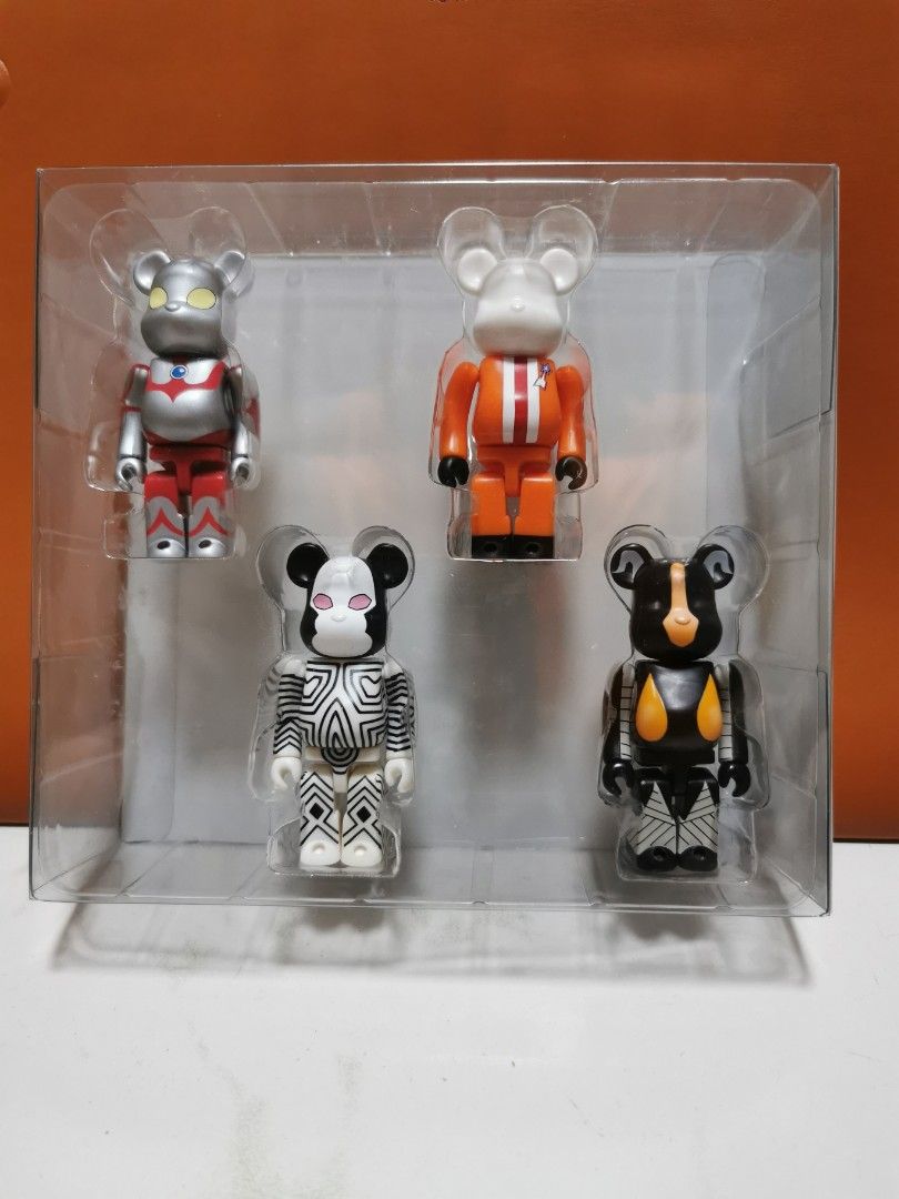 Rare 2003 Bearbrick Meets Ultraman Wonder Festival Summer 100% Part 1 SET  of 4 (BE@RBRICK) MEDICOM TOY