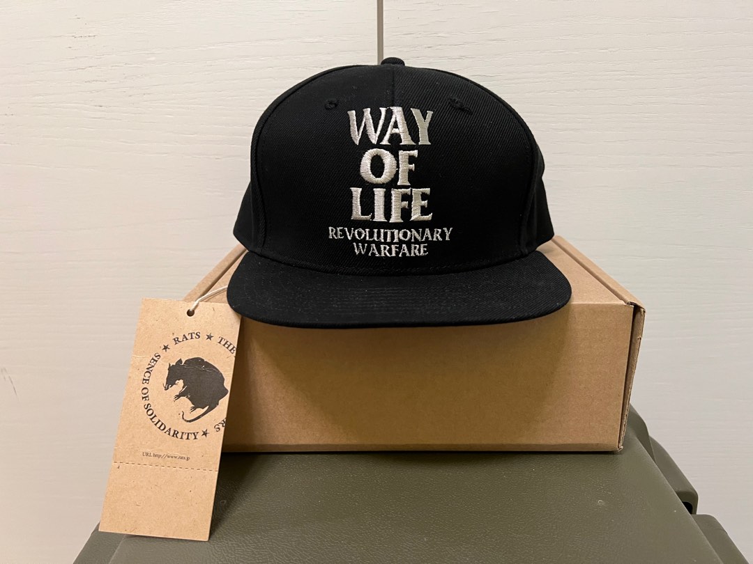 RATS】WAY OF LIFE刺繍 EMBROIDERY CAP BLACK-