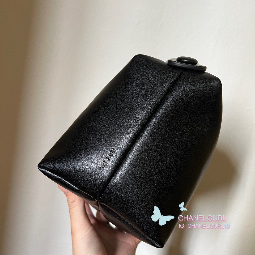 Real Shot The Row Pouch Aesthetic Leather Bag black Luxury Bags