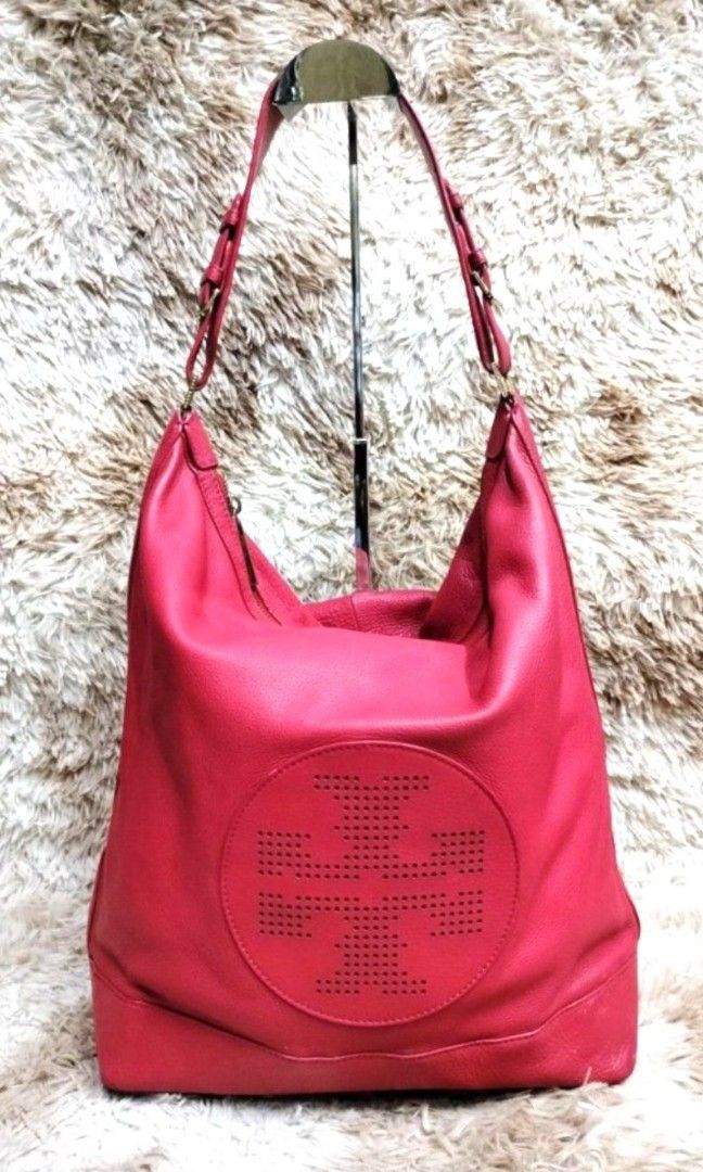 SALE TORY BURCH RED HOBO SHOULDER BAG Luxury Bags