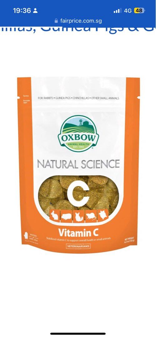Oxbow vitamin c supplement store