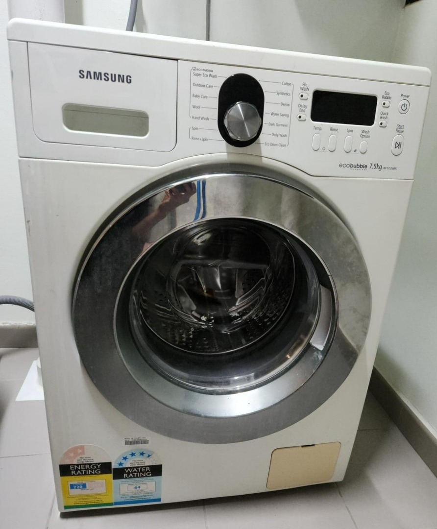 SAMSUNG 7.5kg Front Load Washing Machine, TV & Home Appliances, Washing