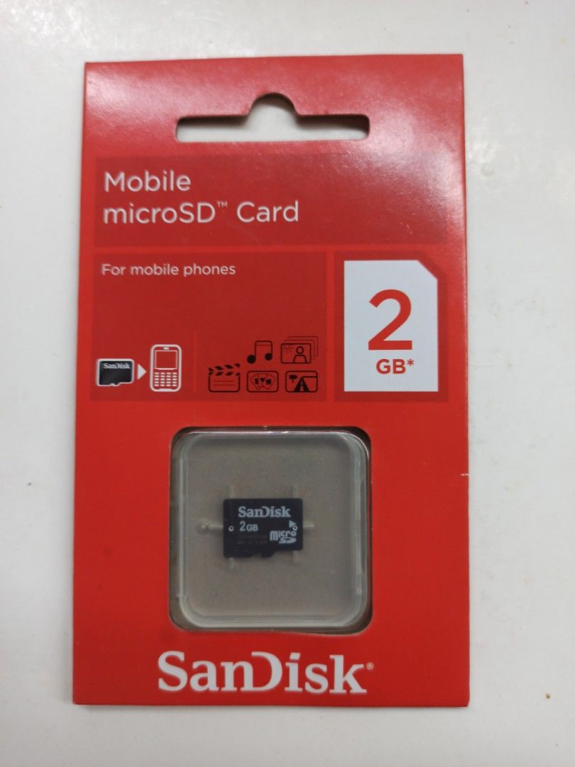 SanDisk 2GB microSD card micro sd, Mobile Phones & Gadgets, Mobile & Gadget Accessories
