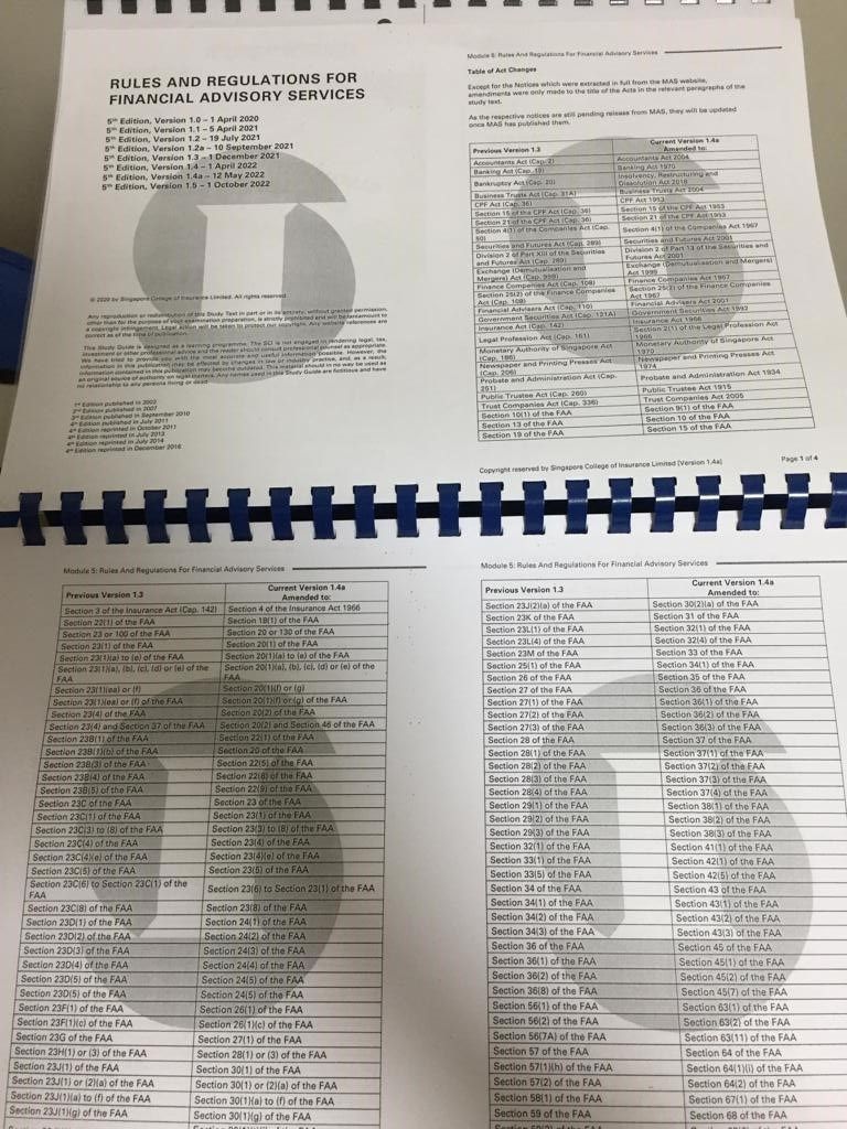SCI CMFAS M5 M9 M9A HI Textbooks Hardcopy (Latest 2023) + Mock Papers ...