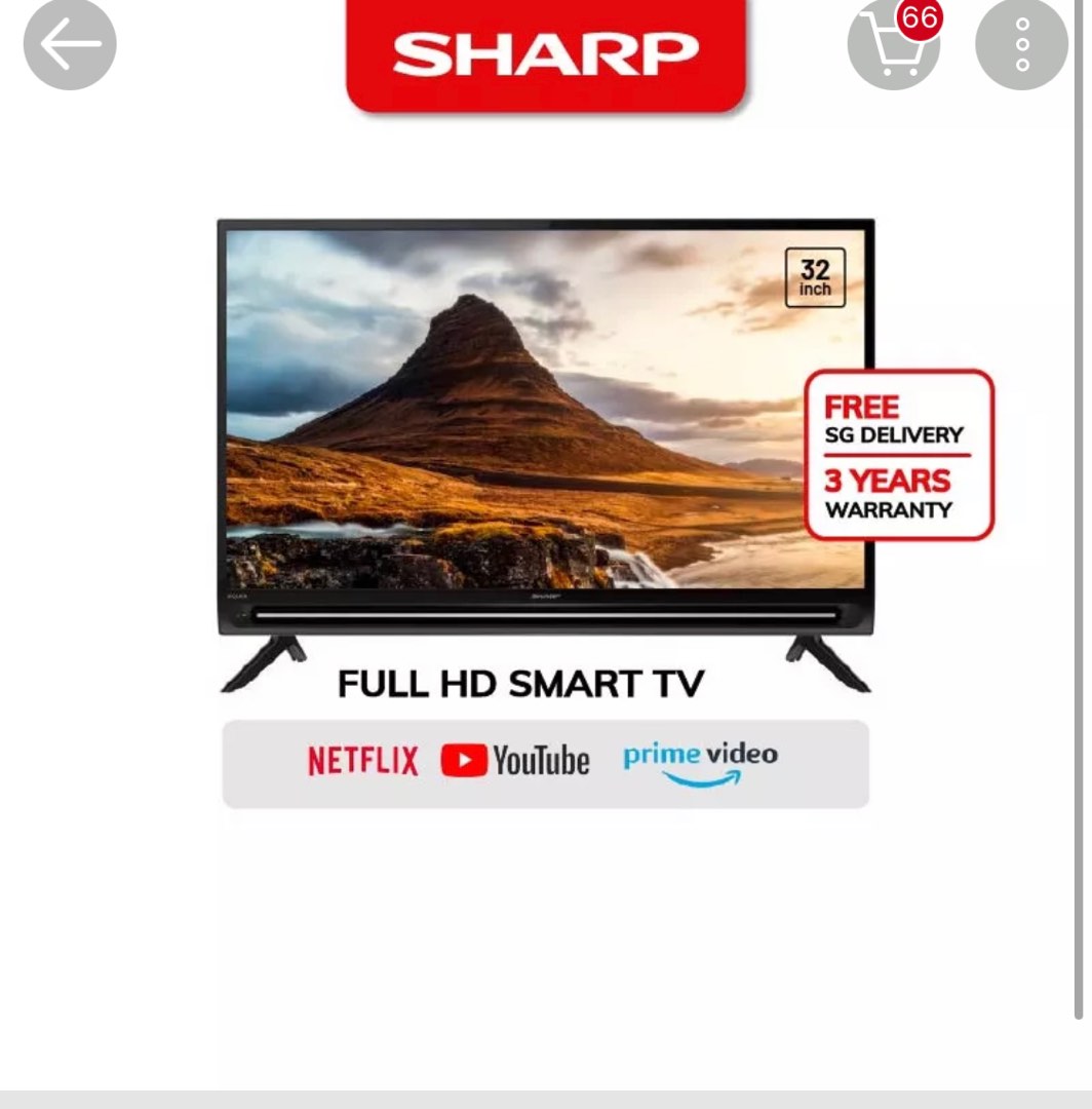 Sharp 32 inch Smart TV, TV & Home Appliances, TV & Entertainment, TV on Carousell
