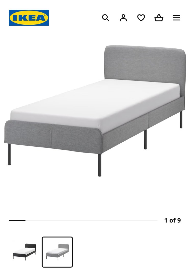 Ikea slattum deals double bed