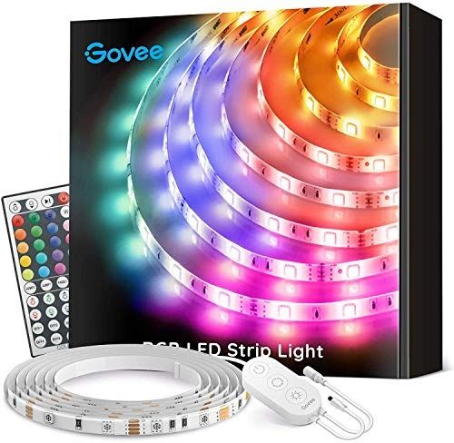 Govee 5m LED Strip Lights, RGB Light with 44 Key Remote, IP65 Waterproof  with Multicolour for Room, Bedroom, Kitchen, Yard, Party, Furniture & Home  Living, Lighting & Fans, Lighting on Carousell