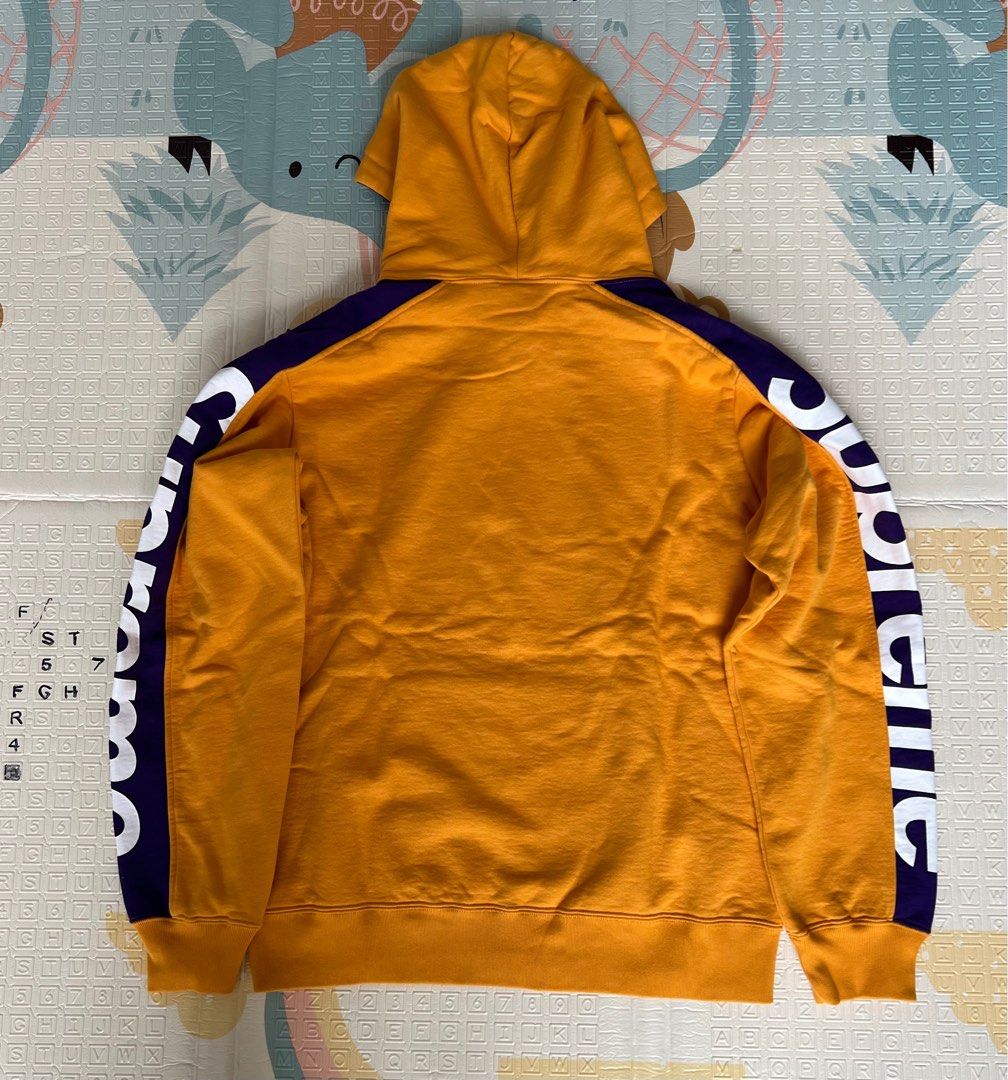 Supreme sideline hoodie yellow on sale