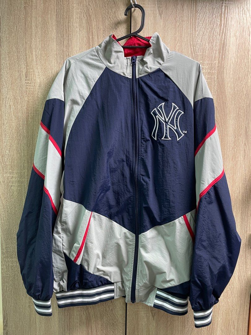 SUPREME x NEW YORK YANKEES Track Jacket Baseball Windbreaker Navy