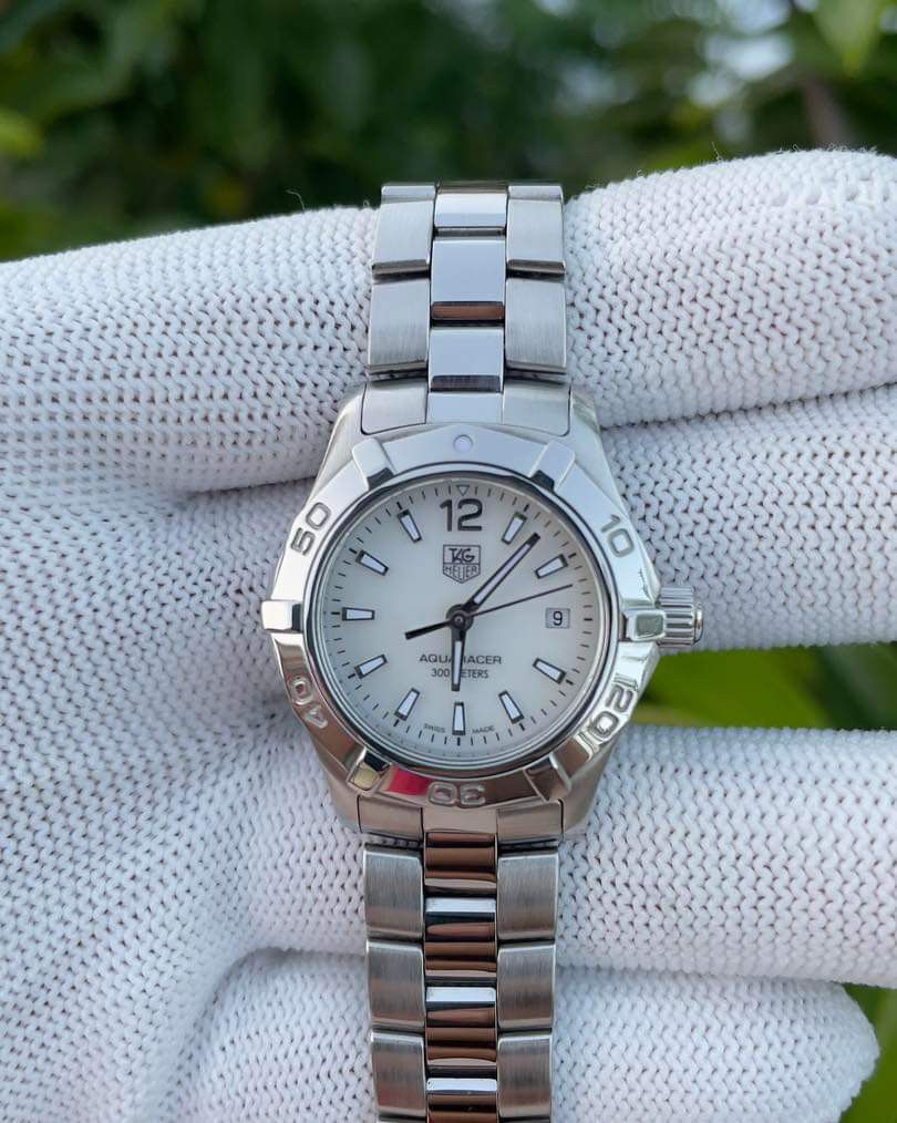 TAG Heuer Aquaracer WAF1414 White Mother of Pearl Dial Women s
