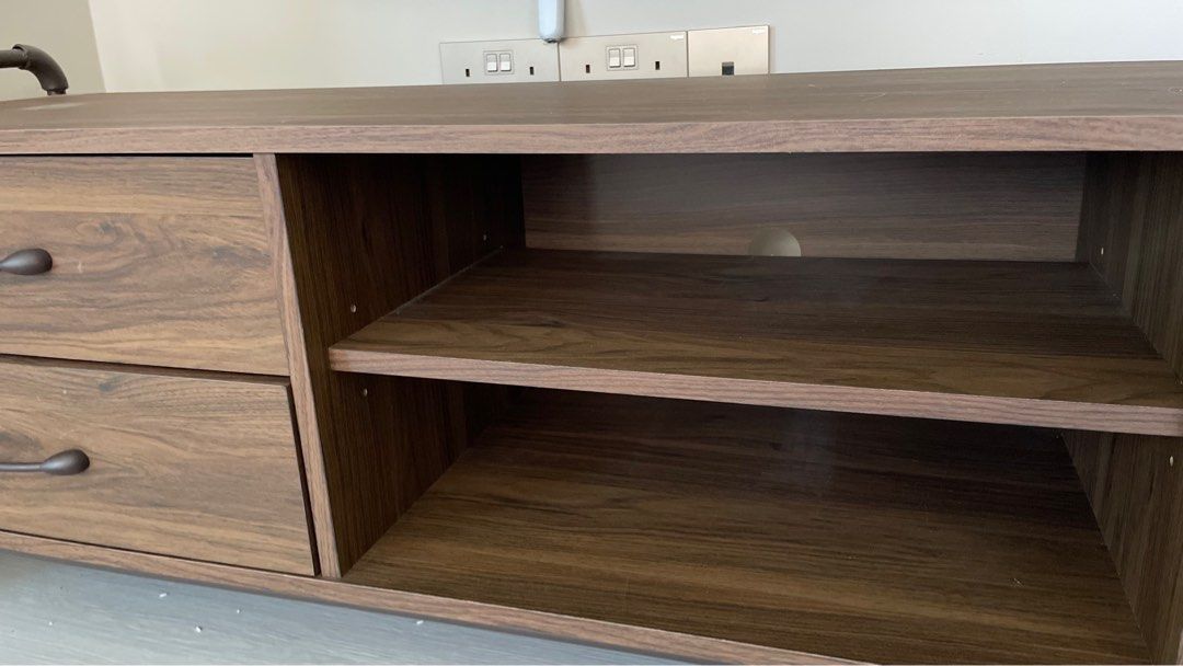 To Bless Dark Oak TV Console, Furniture & Home Living, Furniture, TV