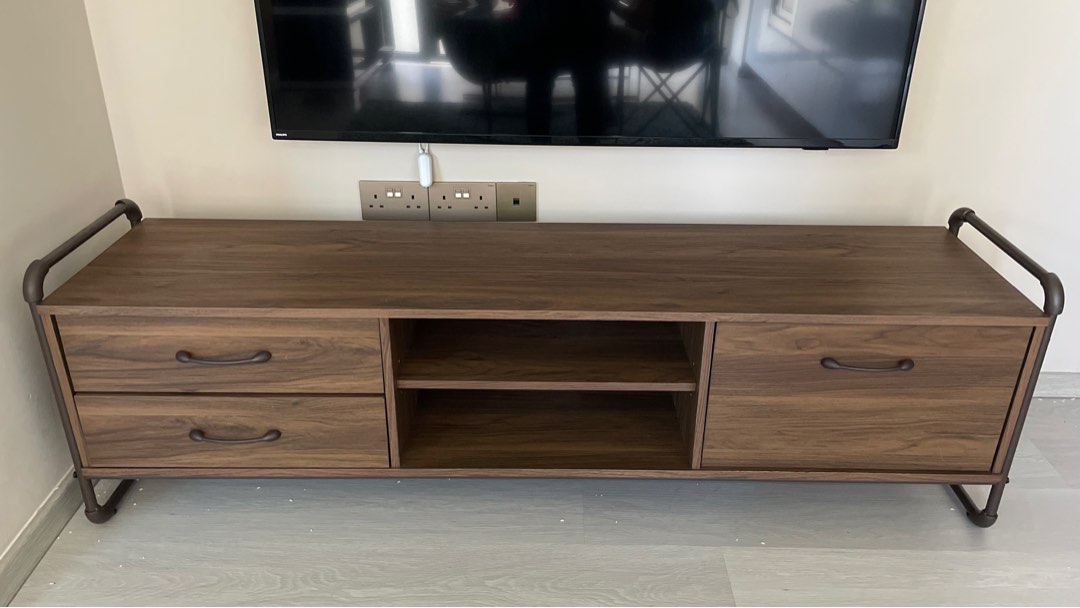 To Bless Dark Oak TV Console, Furniture & Home Living, Furniture, TV