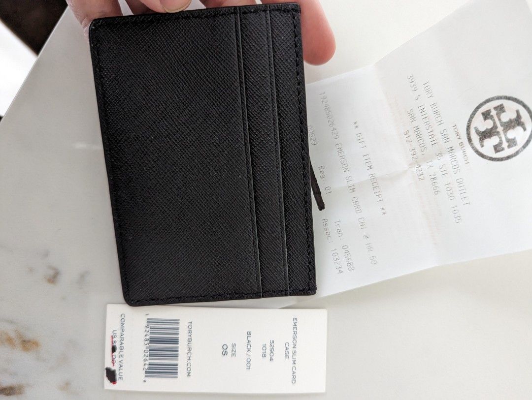 Tory Burch Emerson Slim card case, Women's Fashion, Bags & Wallets