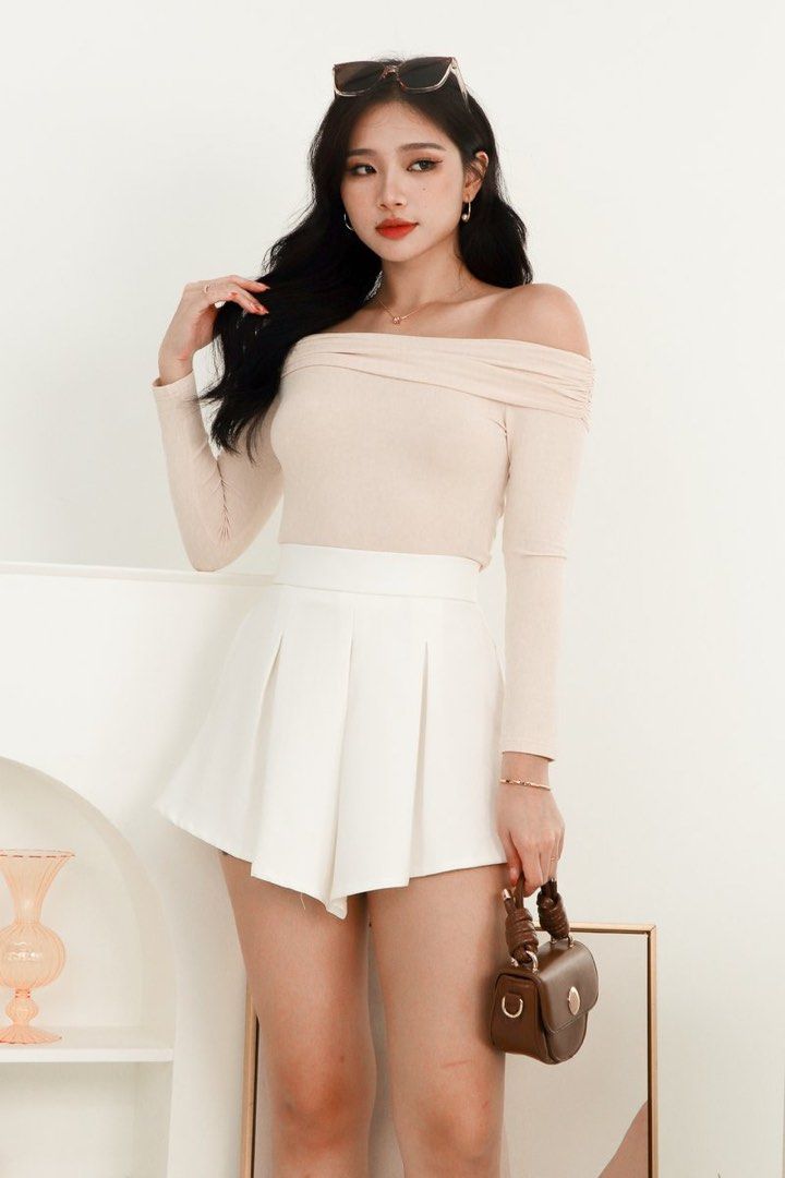Odette off cheap shoulder blouse