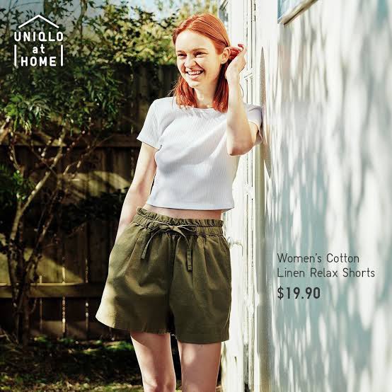 Uniqlo cotton new arrivals linen relaxed shorts