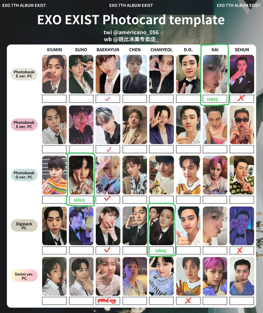 UPDATED AGAIN [WTS/WTT] EXO EXIST PHOTOCARDS, Hobbies & Toys