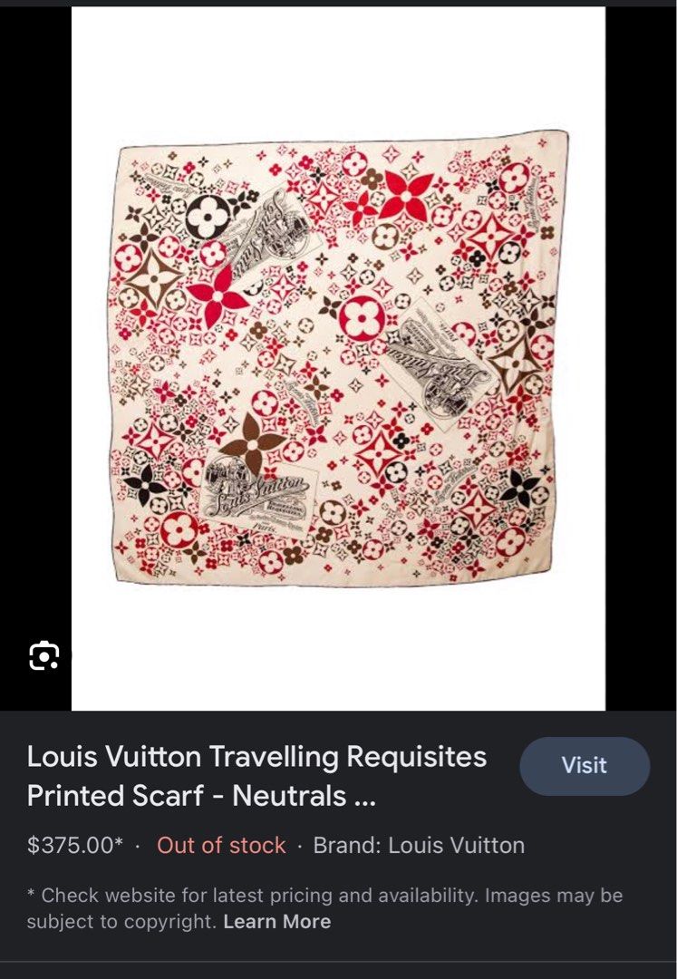 Vintage Rare LOUIS VUITTON Scarf, Luxury, Accessories on Carousell