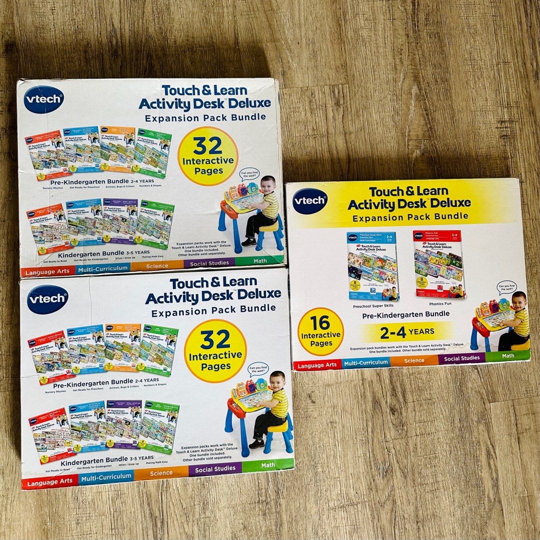 Vtech touch Learn activity desk deluxe expansion pack bundle 2 4