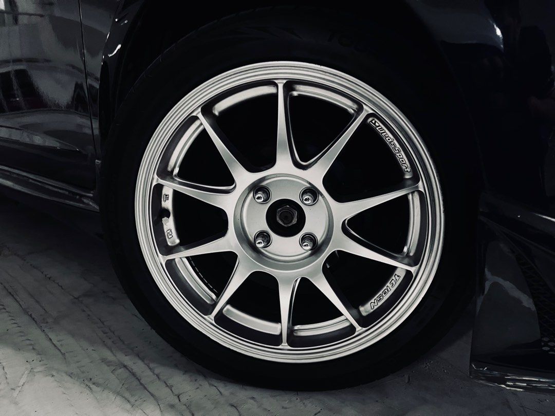 WedsSport TC105N Rim & Tyre, Car Accessories, Tyres & Rims on Carousell