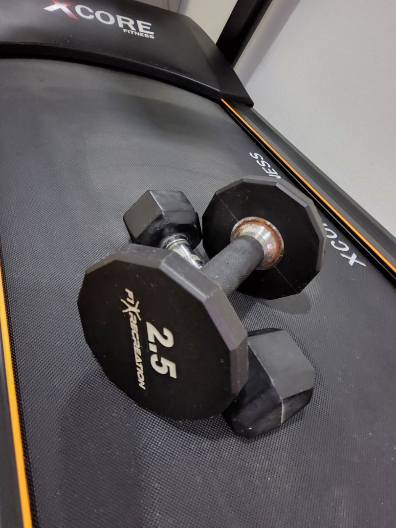 XCORE Fitness Treadmill + FREE 2X Dumbbells, Sports Equipment, Exercise