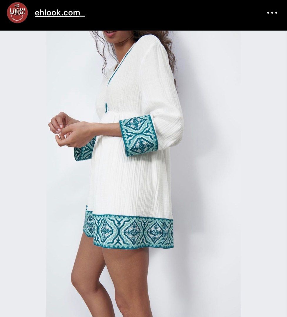 Zara combination textured dress clearance