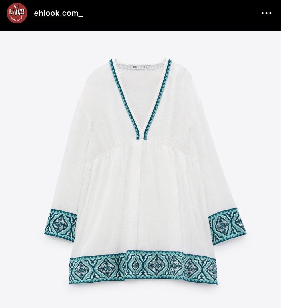 Zara combination textured dress clearance