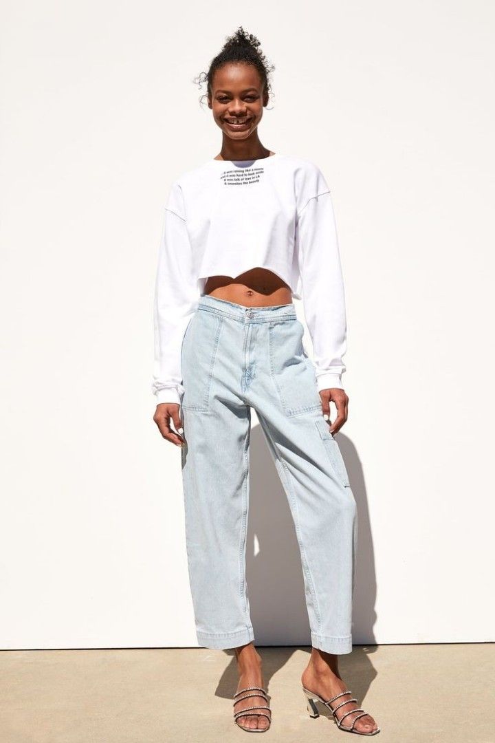 Cropped sweatshirt zara online