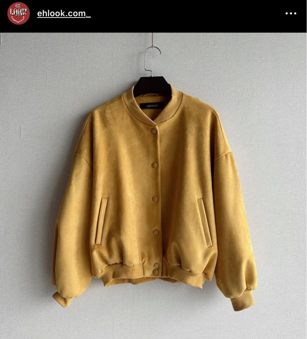 Chaqueta Bomber Zara Faux Suede Hombre Negras Men 10 Cazadoras - Main Image