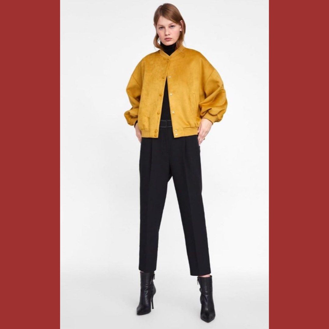 Yellow bomber jacket zara deals
