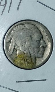 1917 p BUFFALO NICKEL 5 CENTS