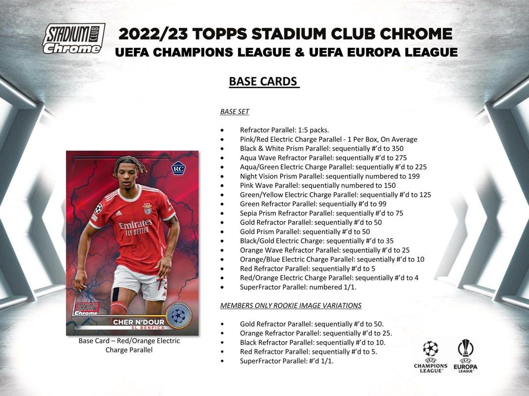 2022/23 Topps Stadium Club Chrome UEFA Club Competitions Soccer