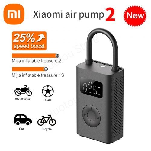 Xiaomi Mijia Air Pump 2 MJCQB06QW Portable Universal Electric Air  Compressor 2 Tire Sensor Mi Treasure Inflatable 2 for Car Bicycle
