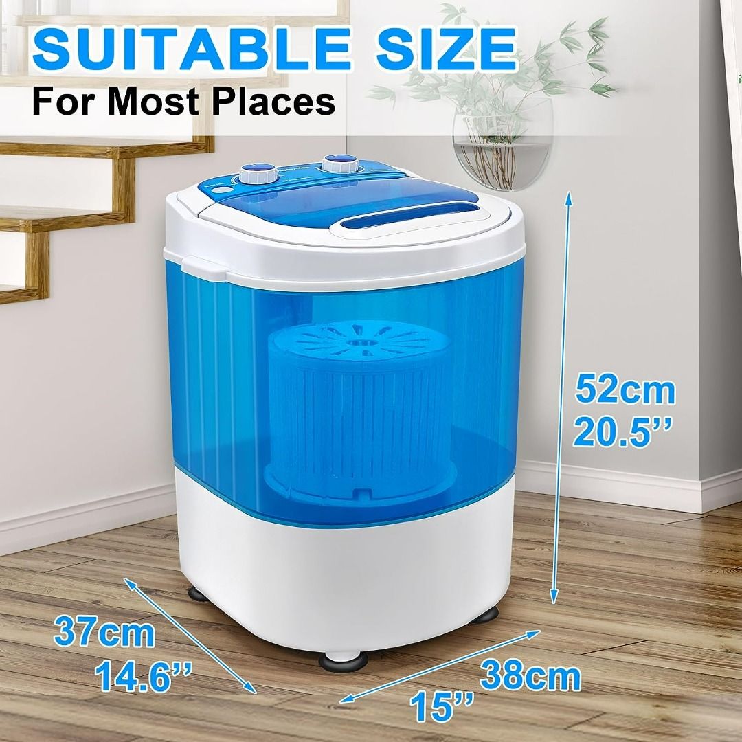 3635) DISPLAY4TOP PORTABLE MINI WASHING MACHINE SPIN CYCLE W/BASKET,3