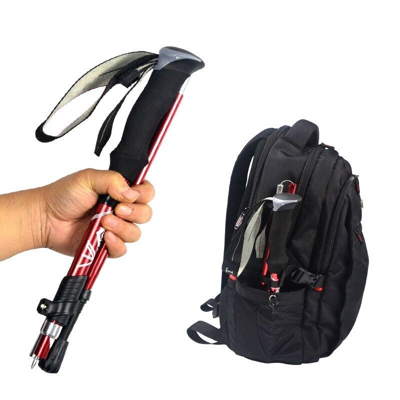 5 Section Outdoor Fold Trekking Pole Camping Portable Walking