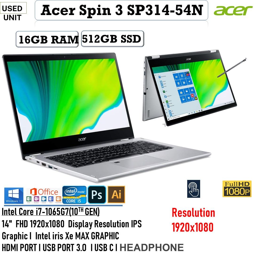 Acer spin 3 i7 16gb ram new arrivals