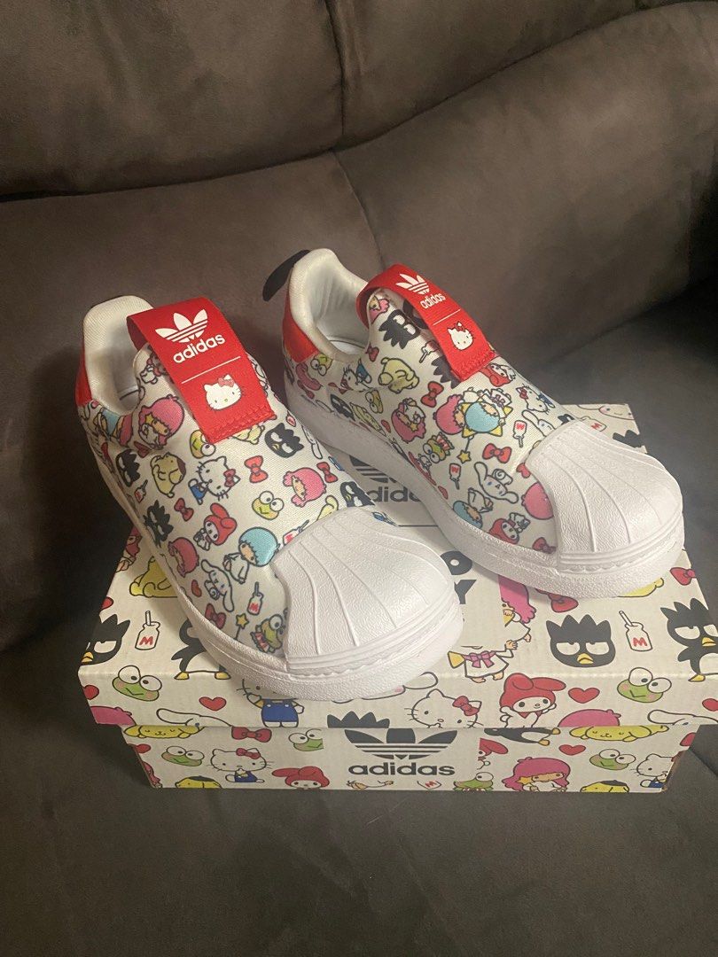 adidas gazelle silver green womens Adidas Kids' Hello Kitty Superstar 360 Shoes