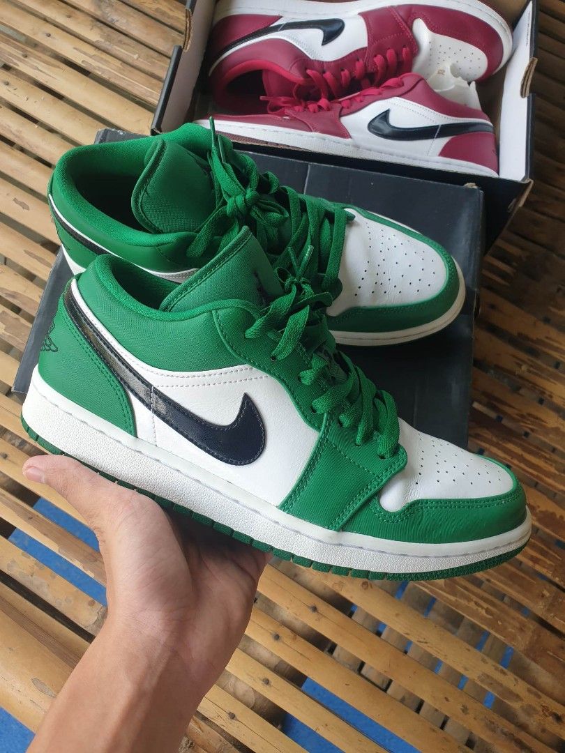Air Jordan 1 Low Pine Green Men s Fashion Footwear Sneakers on