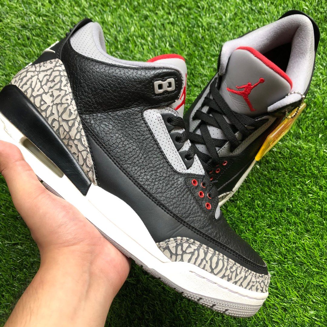 Jordan 3 sales black cement 2018