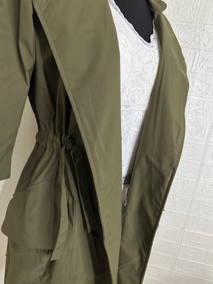 Army green parka on Carousell