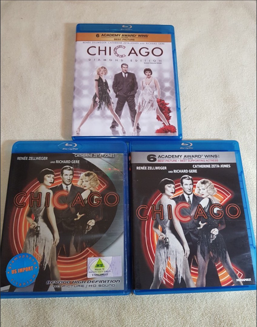 Audiophile CHICAGO Musical Movie 1st Press Original BluRay, Hobbies