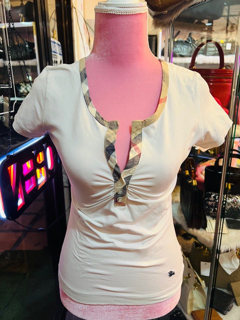 Burberry top white blouse