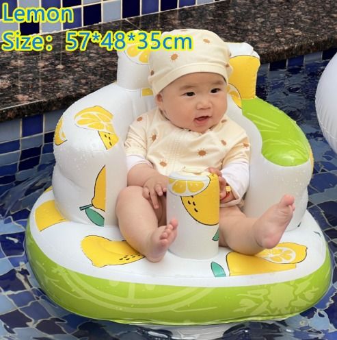 Baby Inflatable Chair Soft Baby Chair Seat PVC Inflatable Sofa Learn Training Seat Bath Dining Chair Babies Kids Bathing Changing Bathtub Bath Accessories on Carousell