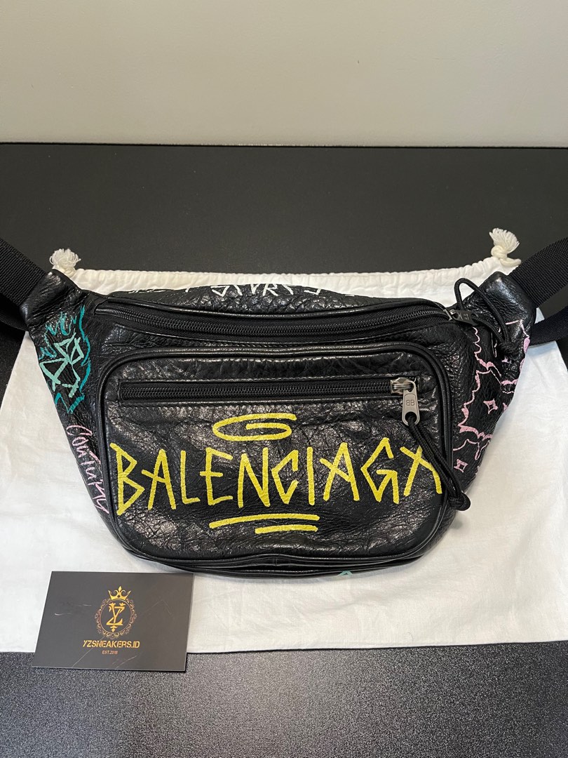 Balenciaga graffiti waist bag deals