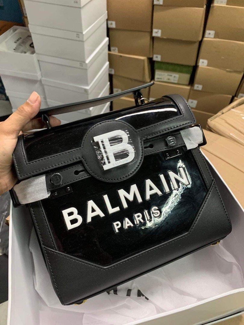 Bbuzz leather handbag Balmain Black in Leather - 35873970
