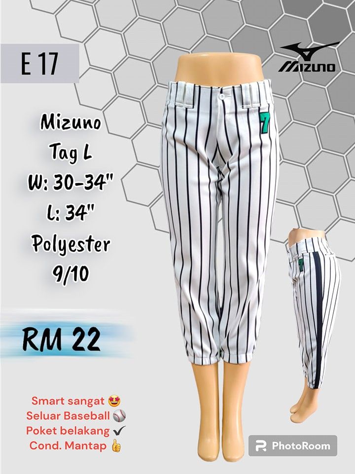 Mizuno baseball sales pants size chart