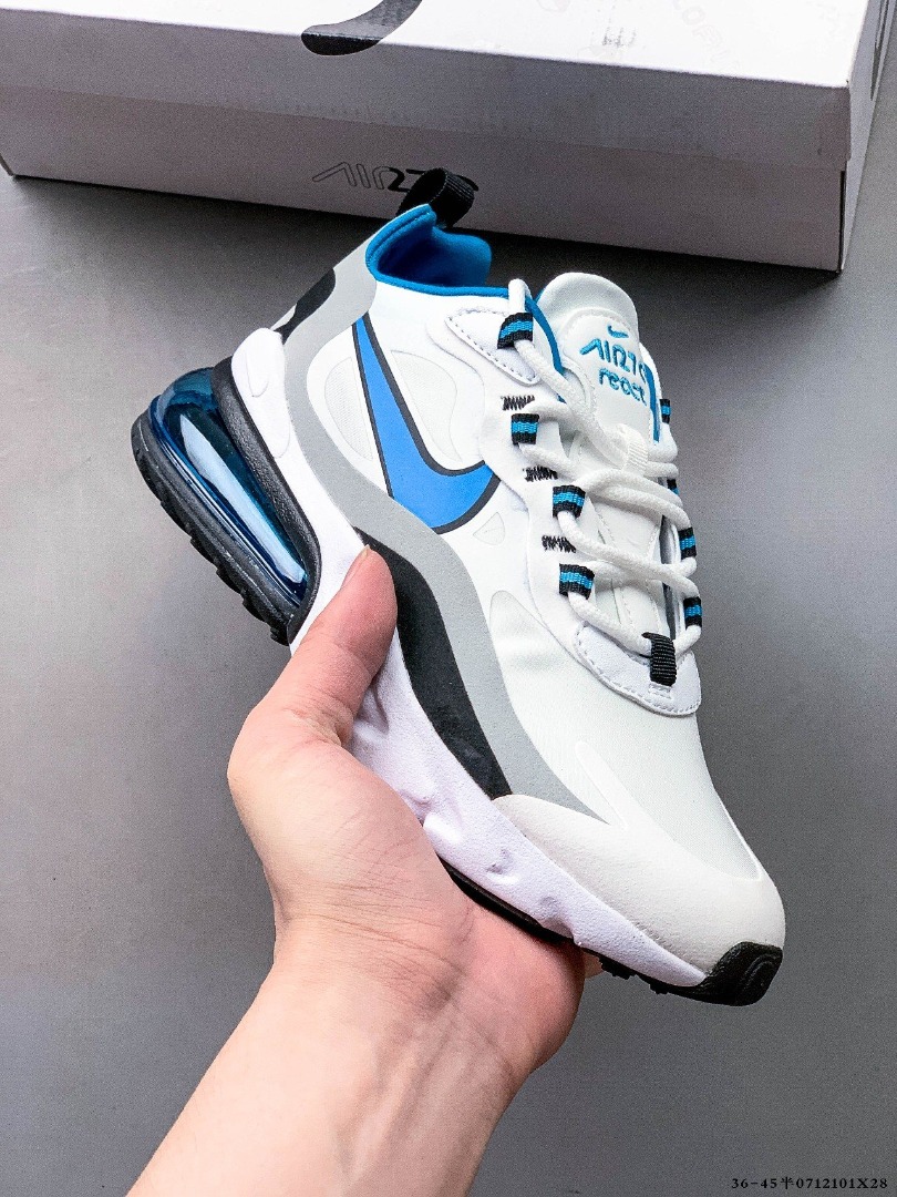 White air max sales with clear blue bottom