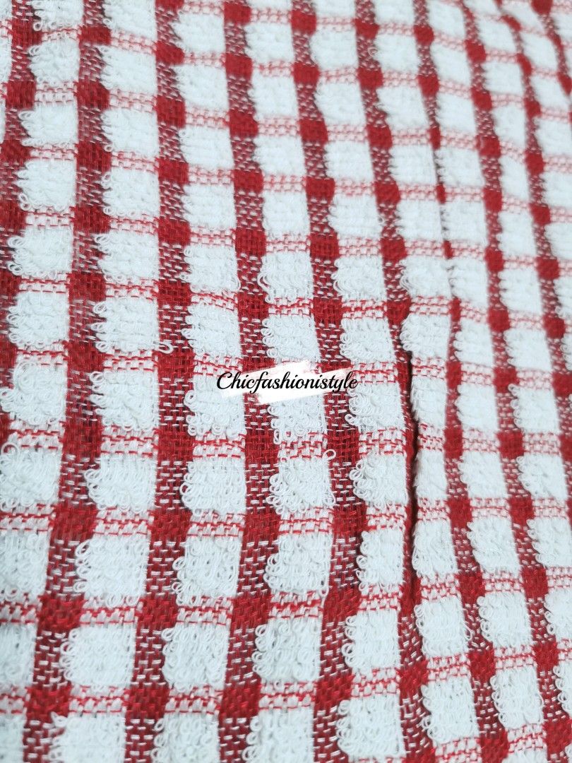 4pcs, Red & White Checked Kitchen Washcloth, Scouring Cloth